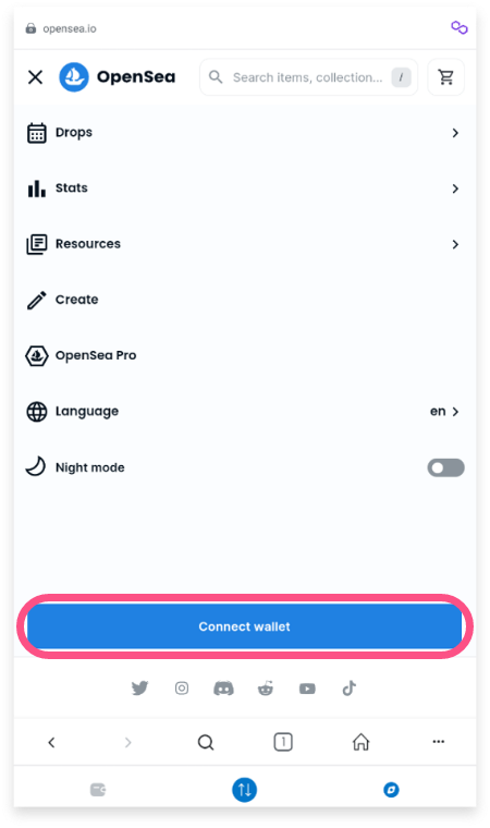 OpenSeaのサイトにアクセス-4